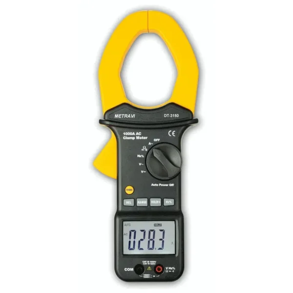 Metravi DT-3150 Digital Clamp Meter with 57mm Jaw, 1000A AC, and 1000V DC/AC Protection