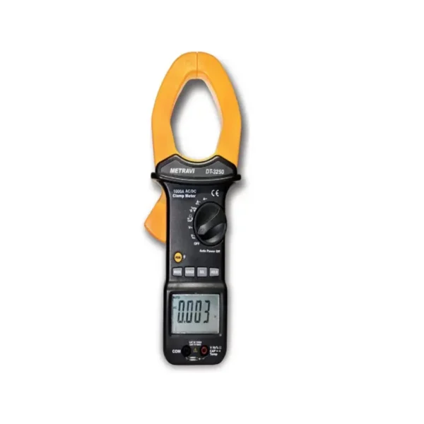 Metravi DT-3250 1000A AC/DC Clamp Meter with 52mm Jaw, Duty Cycle, and CAT-IV 1000V Protection