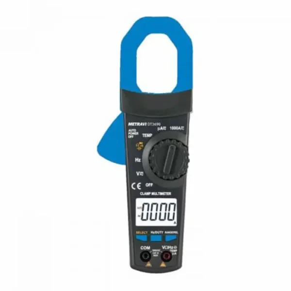 Metravi DT-3690 6000 Count TRMS Digital Clamp Meter with 1000A Capacity and 30mm Jaw