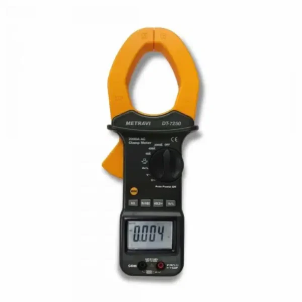 Metravi DT-7250 Digital Clamp Meter with 2000A AC, 57mm Jaw, and Auto-ranging