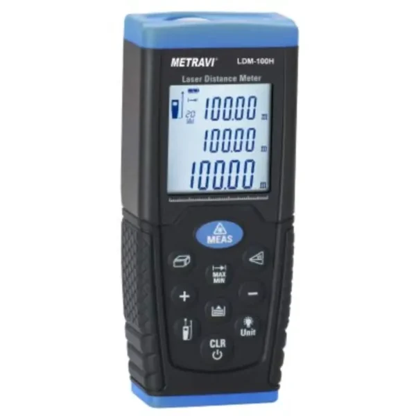 Metravi LDM-100H Laser Distance Meter With Area and Volume Calculations Up To 100m