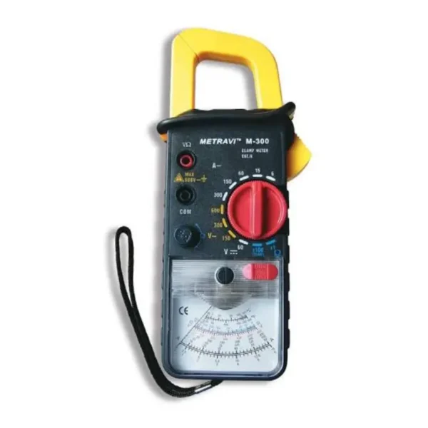 Metravi M-300 Analogue Clamp Meter with 34mm Jaw Diameter for AC/DC Voltage, up to 300A AC Current