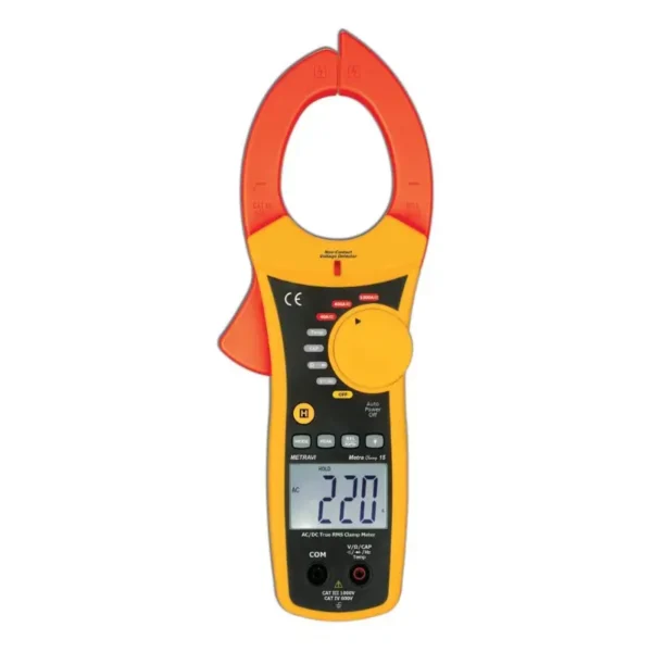 Metravi METRACLAMP-15 3999 Count T-RMS AC/DC Clamp Meter with 52mm Jaw and NCV (Discontinued)