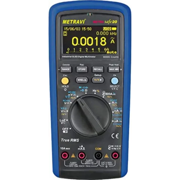 Metravi Metrasafe-20 4 Digits 60,000 Counts T-RMS Multimeter