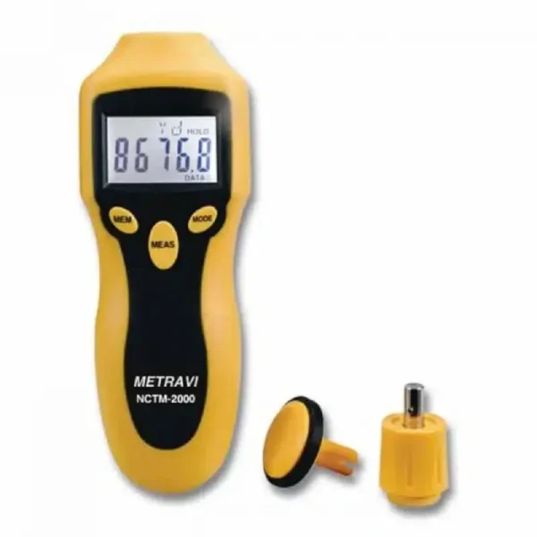 Metravi NCTM-2000 Contact/Non-Contact Combined Digital Tachometer, 20,000 RPM (Contact) / 99,999 RPM (Non-Contact)