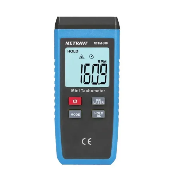 Metravi NCTM-500 Non-Contact Digital Tachometer with Counter, 50-200mm, Up to 99999 RPM