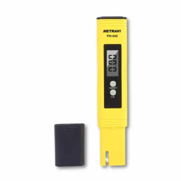 Metravi PH-600 Portable Digital pH Meter (0.00-14.00pH) with Buffer Sachets
