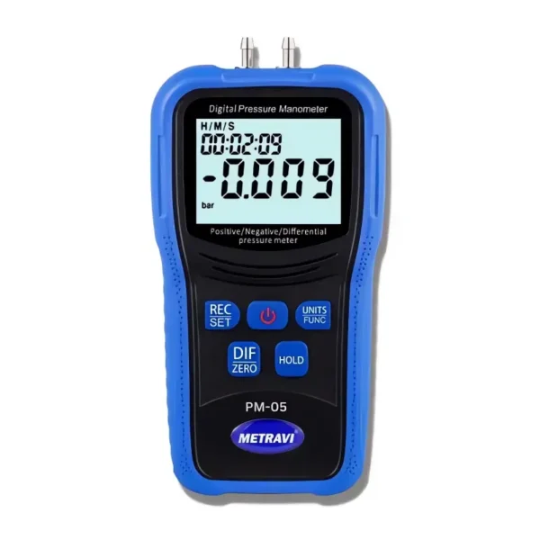 Metravi PM-05 Differential Pressure Manometer with 11 Measurement Units