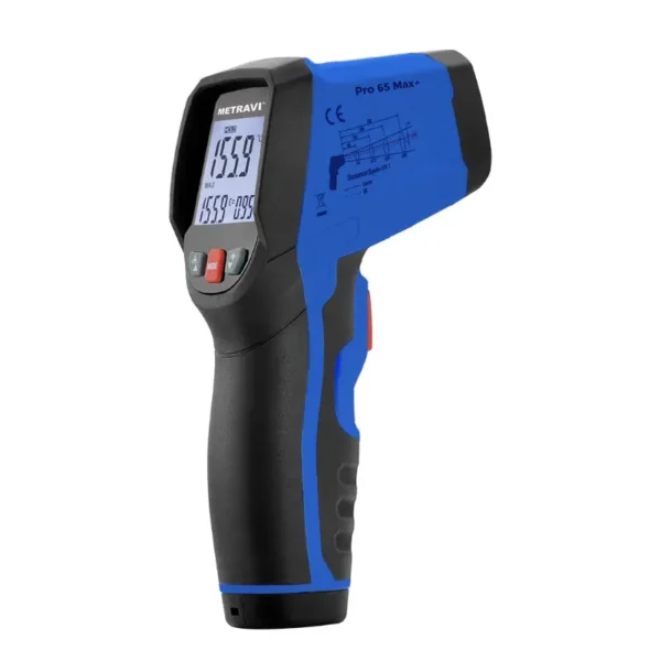 Metravi PRO 65 MAX+ Non-Contact Infrared Thermometer -50 to 1000 C IP54