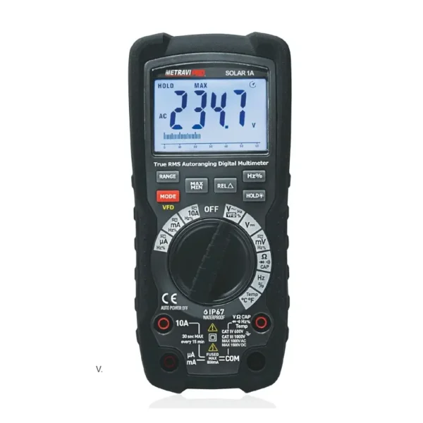 Metravi PRO Solar-1A 6000 Counts Solar Industrial Multimeter