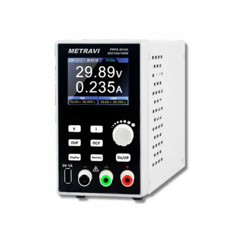 Metravi PRPS-3010A Programmable Single Output DC Regulated Power Supply, 0-30V 0-10A DC with TFT Display Metravi PRPS-3010A Programmable Single Output DC Regulated Power Supply, 0-30V / 0-10A DC with TFT Display - Image 1