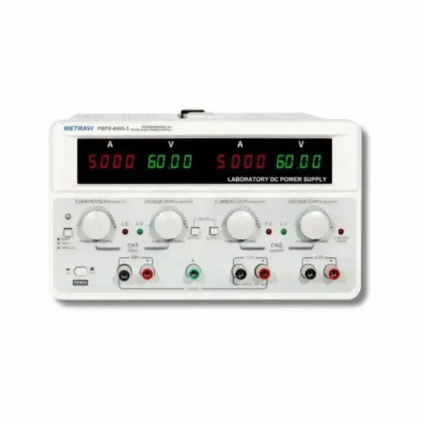 Metravi PRPS-6005-3 Programmable Triple Output DC Regulated Power Supply, 0-60V / 0-5A DC