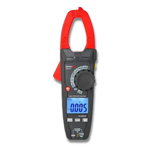 Metravi Pro 421 6000 Count TRMS AC/DC Clamp Meter with LoZ, VFD, Inrush, NCV, and 1000A Current
