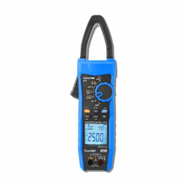 Metravi Pro 476 Digital Clamp Meter with 3000A Flexible Clamp, 2500V DC Rating, and Data Logging