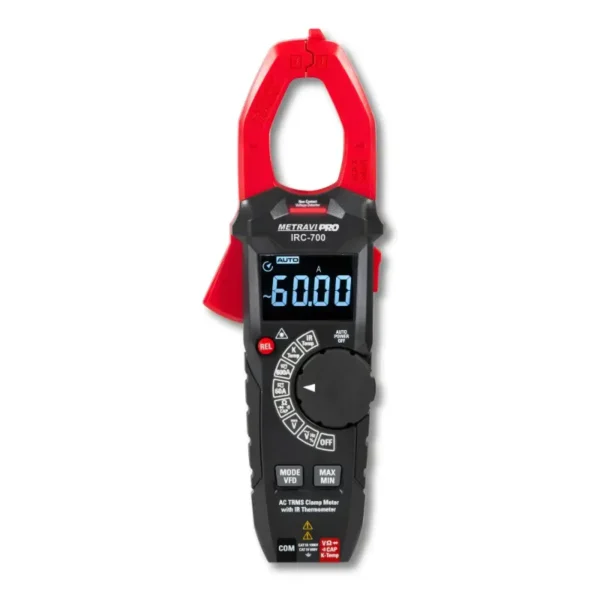 Metravi Pro IRC-700 6000 Count AC/DC Clamp Meter with Infrared Thermometer, VFD, and 1000A Current