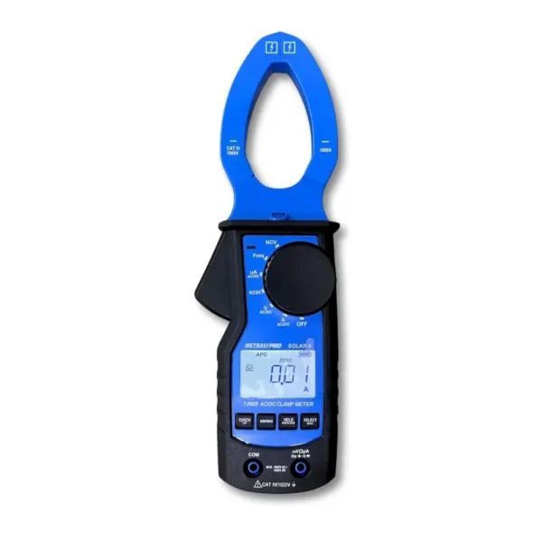 Metravi Pro Solar-5 4000 Count T-RMS Clamp Meter with 35mm Jaw, 1000A Current, and CAT IV 1000V Protection