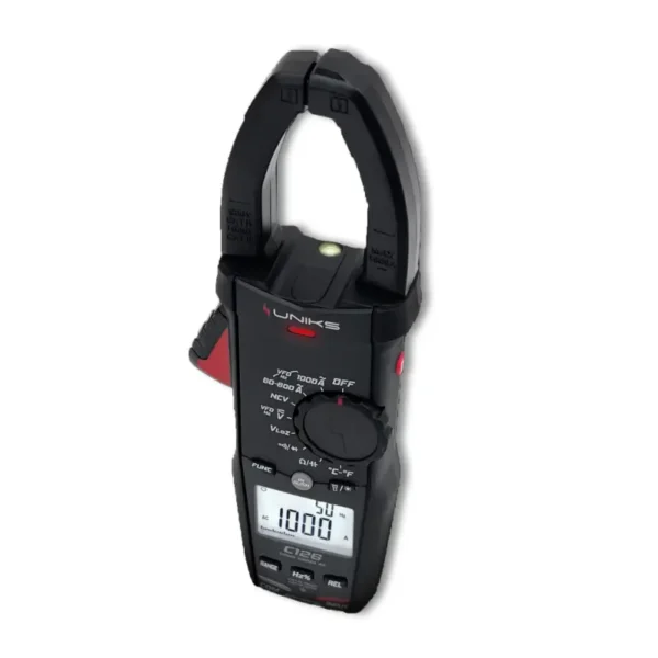 Metravi UNIKS C-126 6000 Counts T-RMS Digital Clamp Meter with VFD Filter, InRush Current, LoZ, 1000A AC Current, and CAT IV 600V Safety Rating