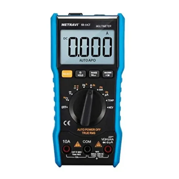 Metravi XB-33CF 6000 Counts Backlit LCD T-RMS Digital Multimeter