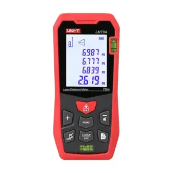UNI-T LM70A Laser Distance Meter, 70M Range, Area/Volume Calculation