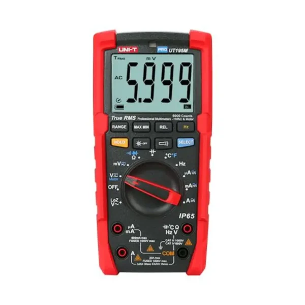 UNI-T UT195M Industrial True RMS Digital Multimeter, 1000V DC/AC, 20A, IP65, 40MHz Frequency