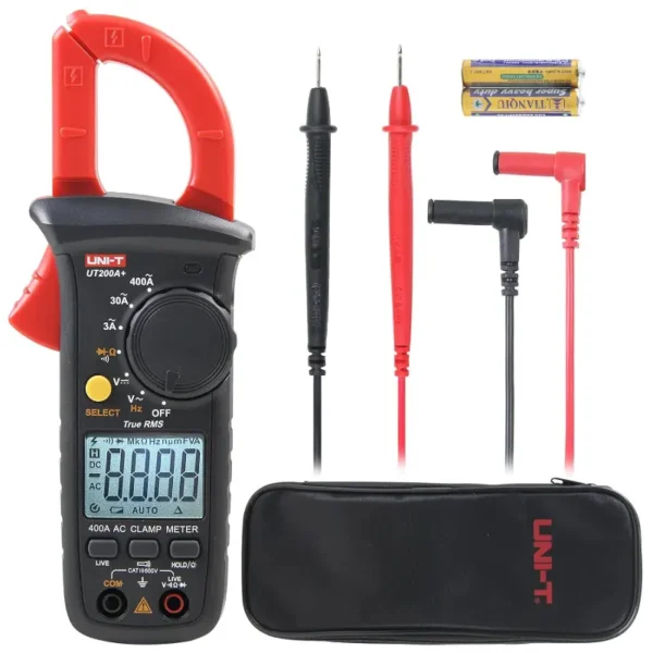 UNI-T UT200A+ AC Clamp Meter, 400A Current, 600V AC/DC Voltage, 28mm Jaw