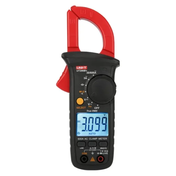 UNI-T UT200B+ AC Clamp Meter, 600A Current, 600V AC/DC Voltage, 1mF Capacitance