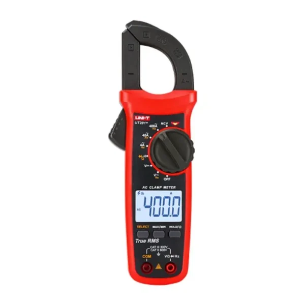 UNI-T UT201+ Auto-Range AC Clamp Meter, 400A Current, 600V AC/DC Voltage, NCV