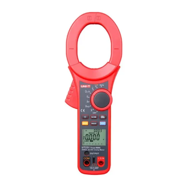UNI-T UT221 Large Jaw True RMS AC/DC Clamp Meter, 2000A Current, 20MHz Frequency