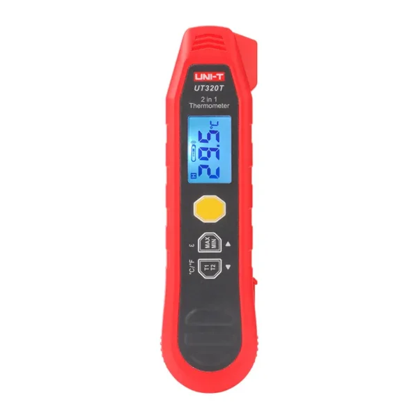 UNI-T UT320T 2-in-1 Infrared & Contact Thermometer, -40°C–300°C, IP54