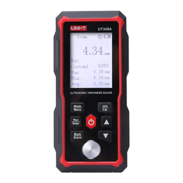 UNI-T UT345A Ultrasonic Thickness Gauge, 1.00–300.00mm, Auto Calibration