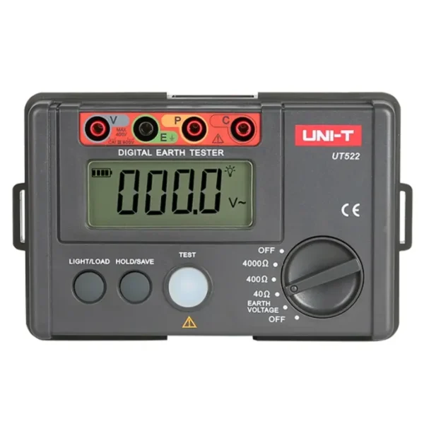 UNI-T UT522 Earth Resistance Tester, 2-Wire and 3-Wire Testing