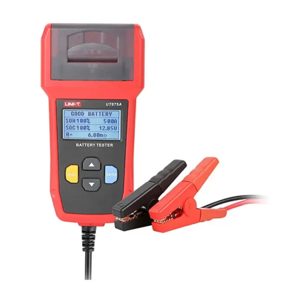 UNI-T UT675A Automotive Battery Analyser, 12V/24V, USB Communication, Built-in Printer