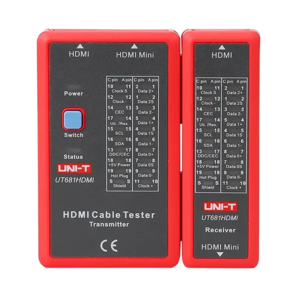 UNI-T UT681 HDMI Cable Tester, Continuity and Pin Mapping, Compact Design