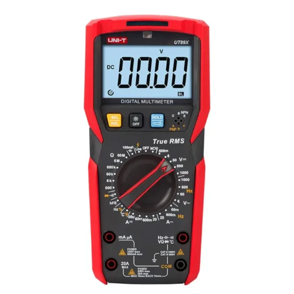 UNI-T UT89X Professional True RMS Digital Multimeter, 1000V DC/AC, 20A, Temperature 1000°C