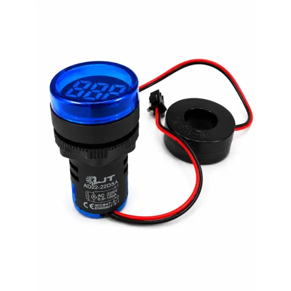 Stromera AD22-22DSA-B 22.5 mm Round LED With Amp Indicator Display Blue 0 to 100A