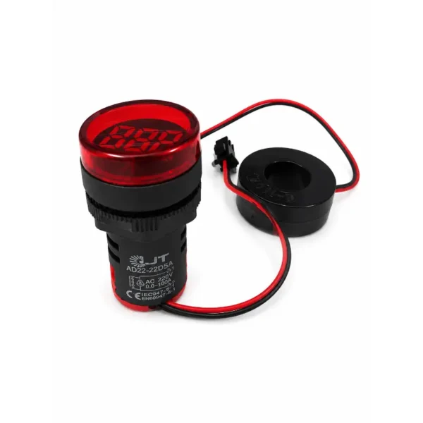 Stromera AD22-22DSA-R 22.5 mm Round LED With Amp Indicator Display Red 0 to 100A