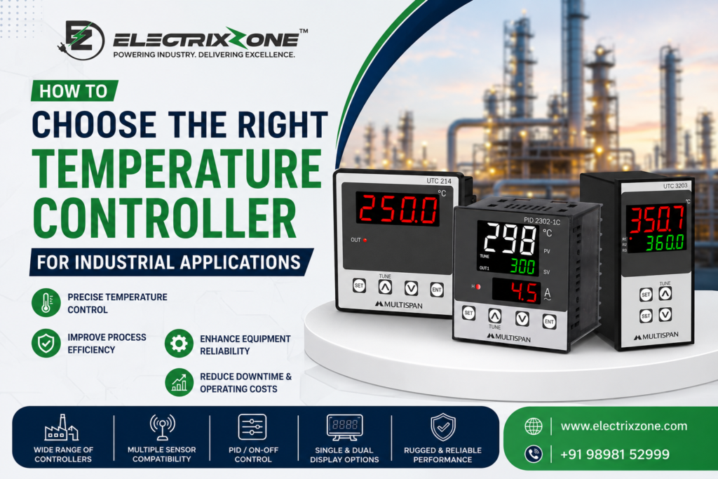 Industrial temperature controller for process temperature control