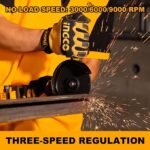 INGCO 20V Cordless Brushless Angle Grinder 100mm, 900W, M10, 3-Speed Adjustment 3000/6000/9000RPM, With 1Pcs 4.0Ah Battery And Charger CAGLI261021 - Image 2