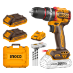 INGCO 20V Cordless Impact Drill 66NM, Brushless Motor, 22+1+1, 30000 bpm, Electric Drill With 2Pcs Battery And Charger, 47 Pcs Drill Bits, Packed by Carrying Case - Image 2